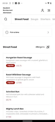 Goulash Restaurant Aberdeen android App screenshot 1